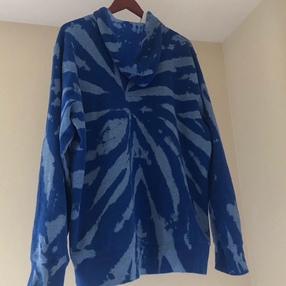 Reebok Blue Tie Die Men’s Hoodie Size Large - Picture 3 of 4